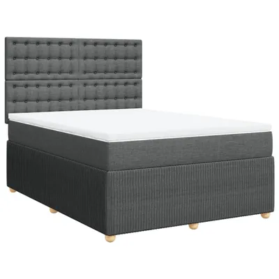 Produktbild von Boxspringbett mit Matratze Dunkelgrau 140x190 cm Stoff