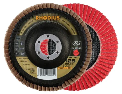 Produktbild von RHODIUS TOPline LSK FK Fächerschleifscheibe 125 x 22,23 mm K40 10 Stk