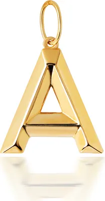 Produktbild von Stylischer 9 Karat (375) Gold Buchstaben / Initiale Damen - Anhänger; TRS36003LTV