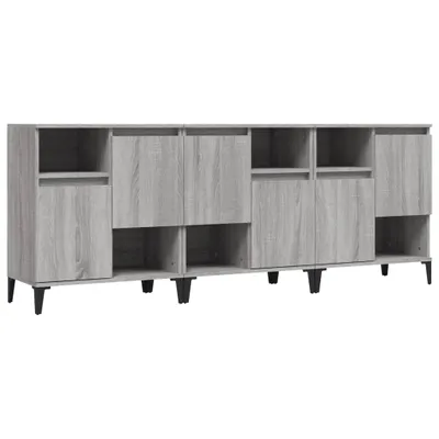 Produktbild von Sideboards 3 Stk. Grau Sonoma 60x35x70 cm Holzwerkstoff