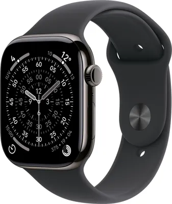 Immagine prodotto di Apple Watch Series 11 GPS + Cellular 42mm Cassa Titanio Ardesia con Sport Band Nero - M/L