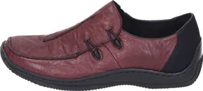 Produktbild von Rieker Damen Echtleder Slipper rot kombi, Damen:38 EU