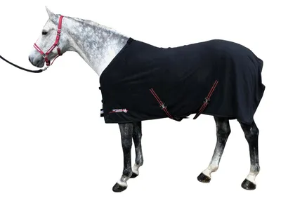 Produktbild von Horse Guard Infrarot Fleecedecke Pferde Abschwitzdecke schwarz versch. Größe , Größe:165 cm