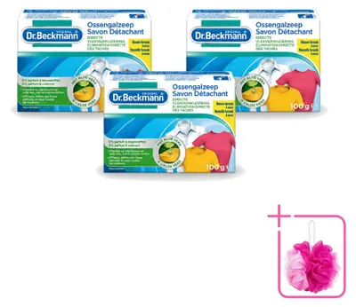 Produktbild von 3 x Dr. Beckmann Fleckenteufel Gallseife mit Aloe Vera, 100 g - Sparpackung - 3 Stücke