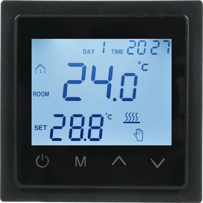Zdjęcie produktu dla Inteligentny termostat z wyświetlaczem cyfrowym 16A Regulator temperatury ogrzewania podłogowego z ekranem dotykowym LED Czujnik temperatury NTC Przełączanie temperatury 85-265V Elektryczne sterowanie ogrzewaniem