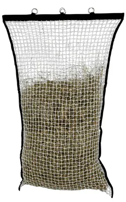 Produktbild von Kerbl Heunetz mit Füllhilfe 100x150cm Weiß 3x3cm Maschenweite