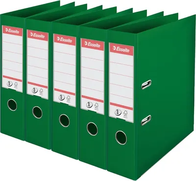 Obrázek produktu pro Složka na spisy Esselte č. 1 5 ks. Zelená 75 mm