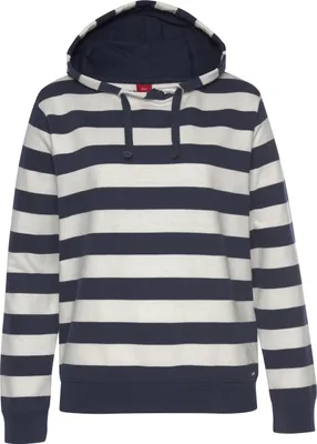 Produktbild von H.I.S. Kapuzensweatshirt marine-ecru-gestreift Größe 32/34