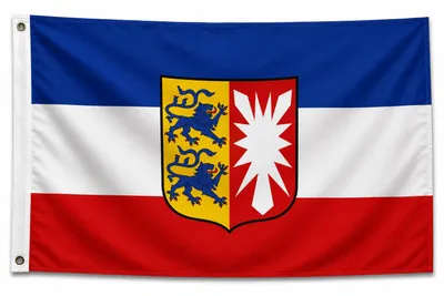 Produktbild von Flagge Schleswig-Holstein 250 x 150 cm Fahne mit 3 Ösen 100g/m² Stoffgewicht Hissen