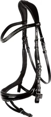 Produktbild von Schockemöhle Sports Trense Equitus Beta Black Patent / Silver WB XL