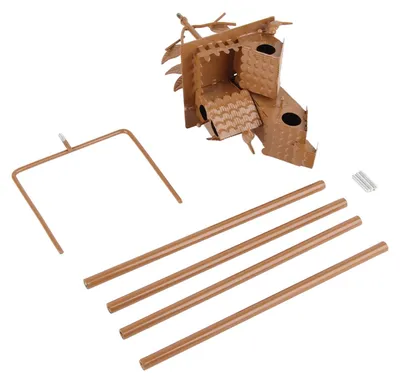 Produktbild von Metall-Vogelhaus mit Stangen-Art-Cottage-Pfählen, Kolibri, Distressed-Vogelhaus, Gartendekoration