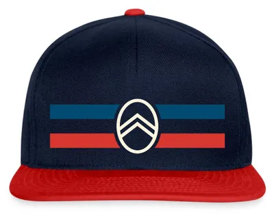Produktbild von Spreadshirt Citroën Logo Retro Vintage Snapback Cap, One size, Navy/Rot