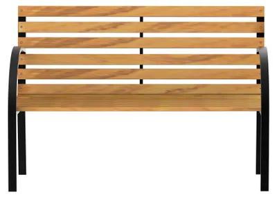 Produktbild von Zweisitzer-Holzbank, Gartenbank, Balkon oder Terrasse, 122 x 60 x 83 cm, Schwarz und Holzfarbe