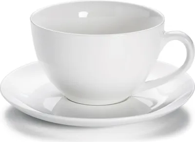 Produktbild von Tasse mit Untertasse 450 ml / Maxwell & Williams / White Basics / Round / Tasse / Jumbotasse