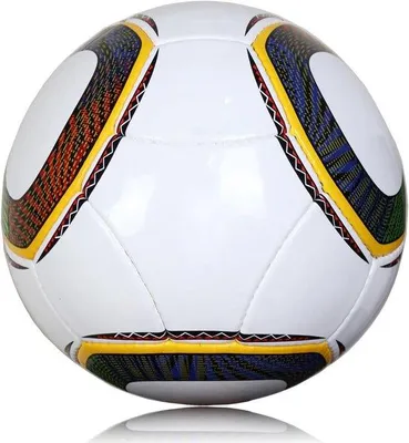Produktbild von Fußball - Größe 5 - Weißer Trainingsball - PolyurethanMatchball für Garten, Park und Strand