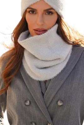 Produktbild von Kamea Komin-05 Damen Winter Schlauchschal Grau