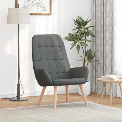 Image de Maison Exclusive - Fauteuil relax tissu gris foncé