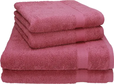 Produktbild von Betz 4-tlg. Handtuch-Set PREMIUM 100%Baumwolle 2 Duschtücher 2 Handtücher Farbe - beere