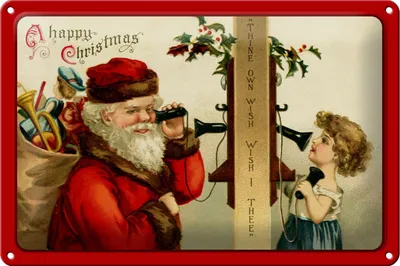 Produktbild von Blechschild Weihnachtene Santa Claus 30x20cm