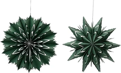 Produktbild von Decoris Dekoanhänger grün Stern Papier sortiert 40cm (1 Stück)