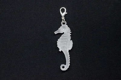 Produktbild von Seepferdchen Seepferd Charm Anhänger Bettelarmband Miniblings Charms weiß