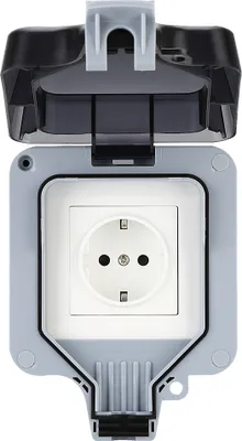 Produktbild von 16A Steckdose Außen IP66 Wasserdicht Wandsteckdose Staubdicht Außensteckdose Gartensteckdose mit Abdeckung