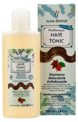 Zdjęcie produktu dla Alma Briosa FitoSzampon – Tonik do włosów, wzmacniający szampon przeciwko wypadaniu włosów, 200 ml