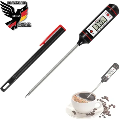 Produktbild von Digitales Fleischthermometer Bratenthermometer Küchenthermometer Backofenthermometer LCD für Einstich Lebensmittel BBQ Kochen Grillen Fleisch Backen