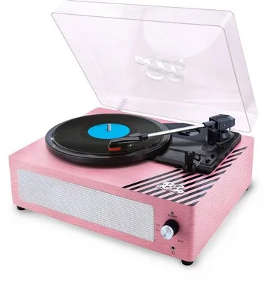 Produktbild von Plattenspieler mit 3 Geschwindigkeiten –  – Vintage-Vinylplayer – Rosa – Ab 12 Jahren