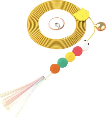 Produktbild von Katzenspielzeug, interaktiver Spaß, lindert Langeweile, hängendes Kätzchen mit Glocke für den Innenbereich, rasselnder Papierwurm