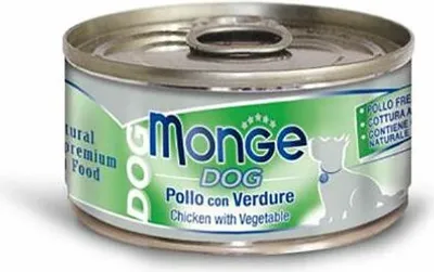 Productafbeelding van MONGE DOG NATUUR, kippenvlees met groenten voor honden, 95 gram