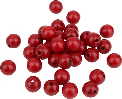 Produktbild von Holzperlen, Ø 12 mm, 30 Stück Rot