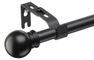 Obrázok produktu pre Závesné tyče na očka – 76–332 cm – matná čierna