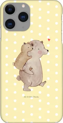 Produktbild von Mr. & Mrs. Panda Iphone 11 Pro Handyhülle Papa Bär - Gelb Pastell - Geschenk, Geburtstag, Vatertag, Muttertag, Premium Kunststoff, Handy Case