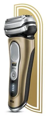Produktbild von Braun Series 9 9419s Wet&Dry, Folienschaber, Schwarz, Gold, Active Quattro Head, Ladend, Akku, Lithium-Ion (Li-Ion)