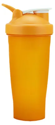Produktbild von Protein Shaker 600 ml mit Messbecher und Edelstahl Kugel, Fitness Shaker Flasche auslaufsicher für Shakes und Smoothies
