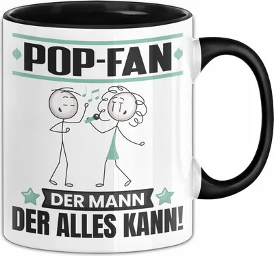 Produktbild von Pop-Fan Tasse Geschenk für Pop-Fan Der Mann Der Alles Kann Geschenkidee zum Geburtstag (Schwarz)
