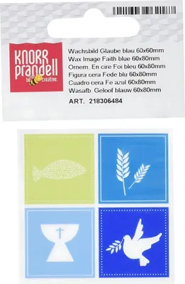 Produktbild von KNORR PRANDELL 218306484 Wachsbild Glaube 60 x 60 mm blau