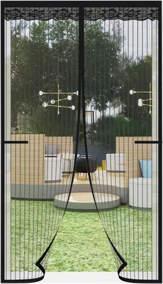 Obrázok produktu pre Sieť proti hmyzu na balkónové dvere Magnetická závesná sieť proti hmyzu Čierna 80x215 cm