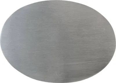 Produktbild von Teller Edelstahl Matt 20,5x14cm Kerzenhalter Oval Kerzenteller Tischdekoration