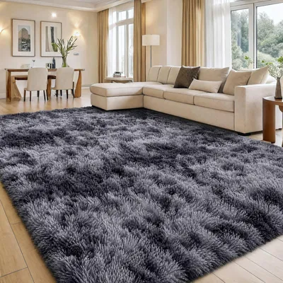 Produktbild von Hochflor Teppich - Waschbar und Rutschfest für Wohnzimmer