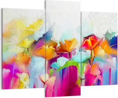 Produktbild von Bild auf Leinwand - Leinwandbild - Blumen Wiese Sommer - 130x100cm - Wand Bild - Wanddeko - Leinwanddruck - Bilder - Kunstdruck - Wanddekoration - Leinwand bilder - Wandkunst - CB130x100-4095