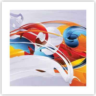 Produktbild von Poster - Poster ohne Rahmen - Abstraktion modern - 40x40 cm - Wand Bild - Wanddeko - Wandbilder - Kunstposter - Wandposter - Bilder - Kunstdruck - Wanddekoration - Wandbild - P2XAC40x40-3529