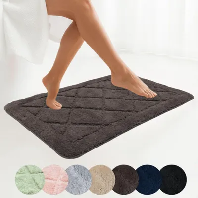 Produktbild von Badematte - Braun - 40x60 cm - Rechteckig - Rutschfest - SOFT - Maschinenwaschbar - Schnell Trocknend