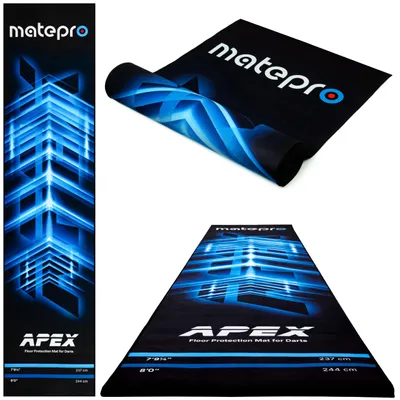 Zdjęcie produktu dla Mata ochronna do darta MatePro APEX, dywan na podłogę pod tarczę sizalową i elektroniczną, linie rzutu 237/244 cm, antypoślizgowa