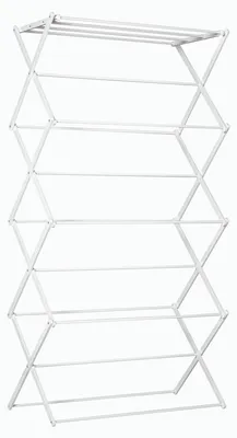 Image de Séchoir à linge pliable HOMCOM, 8 niveaux, métal et plastique, blanc