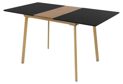 Uitschuifbare eettafel zwart 110-140x75x76,5 cm für 4-6 Personen