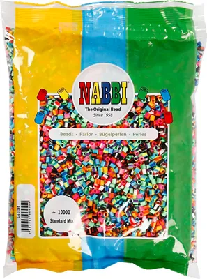 Produktbild von Nabbi Bügelperlen Multi Streifen 10000 Stück kreatives Spielzeug