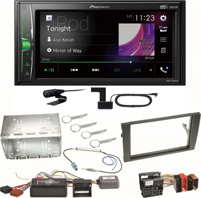 Produktbild von Pioneer DMH-A3300DAB Bluetooth USB DAB+ Einbauset für Seat Exeo Audi A4 B6 B7