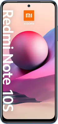 A marketing image for a Xiaomi Redmi Note 10s smartphone, featuring a stylized abstract background.